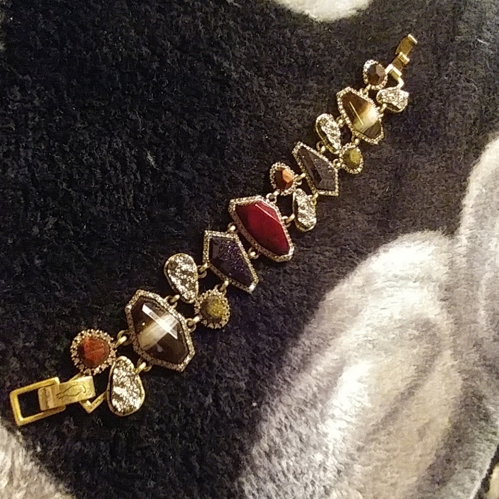 Rebel Red Tiger Eye Statement Bracelet